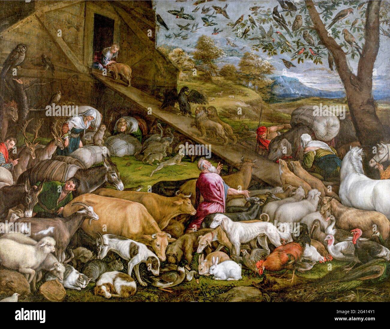 Les animaux entrant dans l’Arche de Noé par Jacopo Bassano (1510-1592 ...
