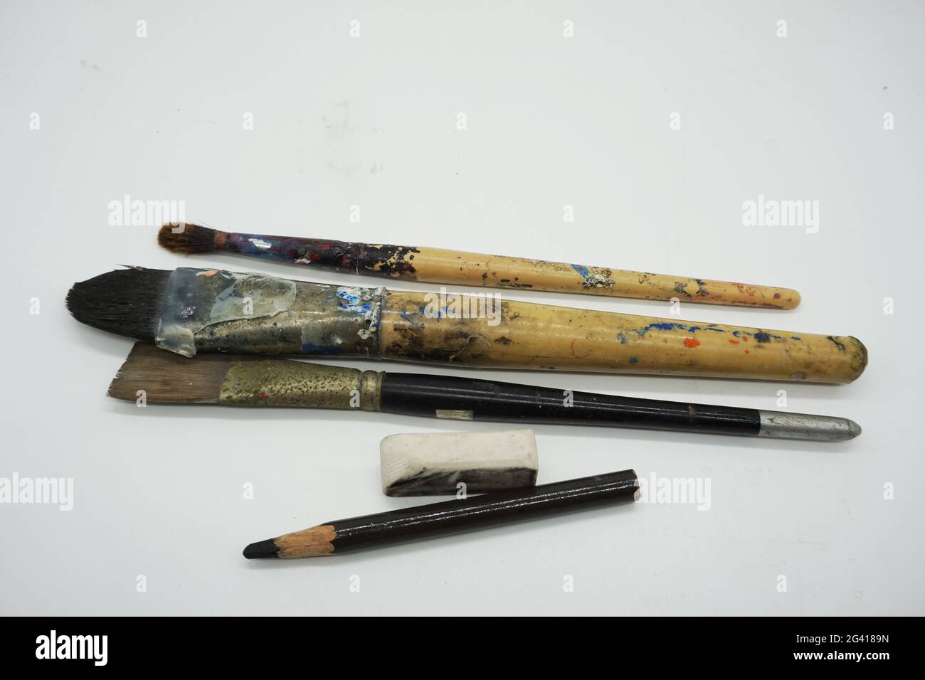 Equipement de peinture, aquarelle, Palette , pinceau Banque D'Images