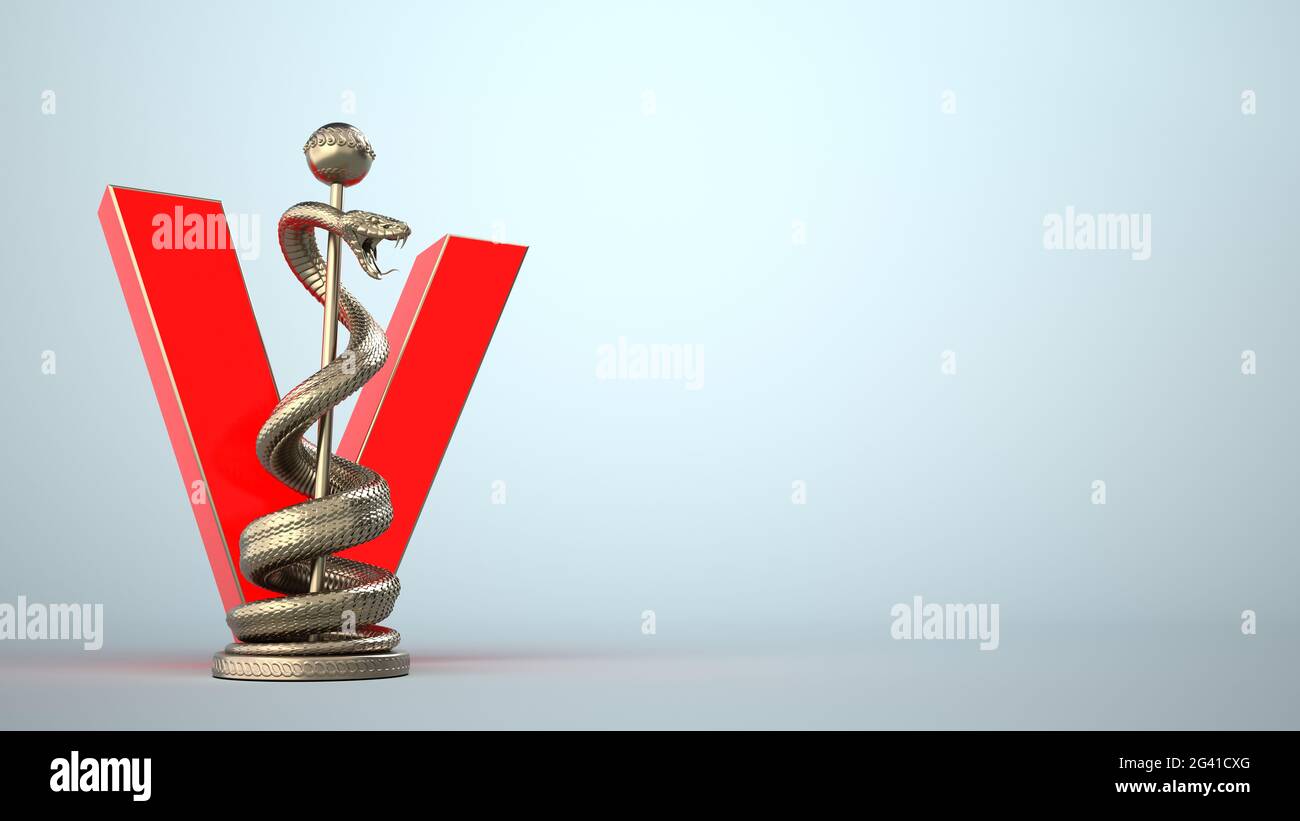 Vétérinaire du personnel de l'Aesculapian V Banque D'Images