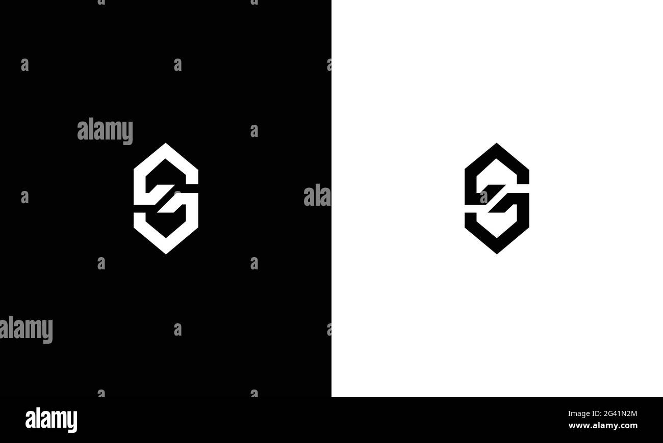Modèle de conception d'icône de logo abstrait S, SG Illustration de Vecteur
