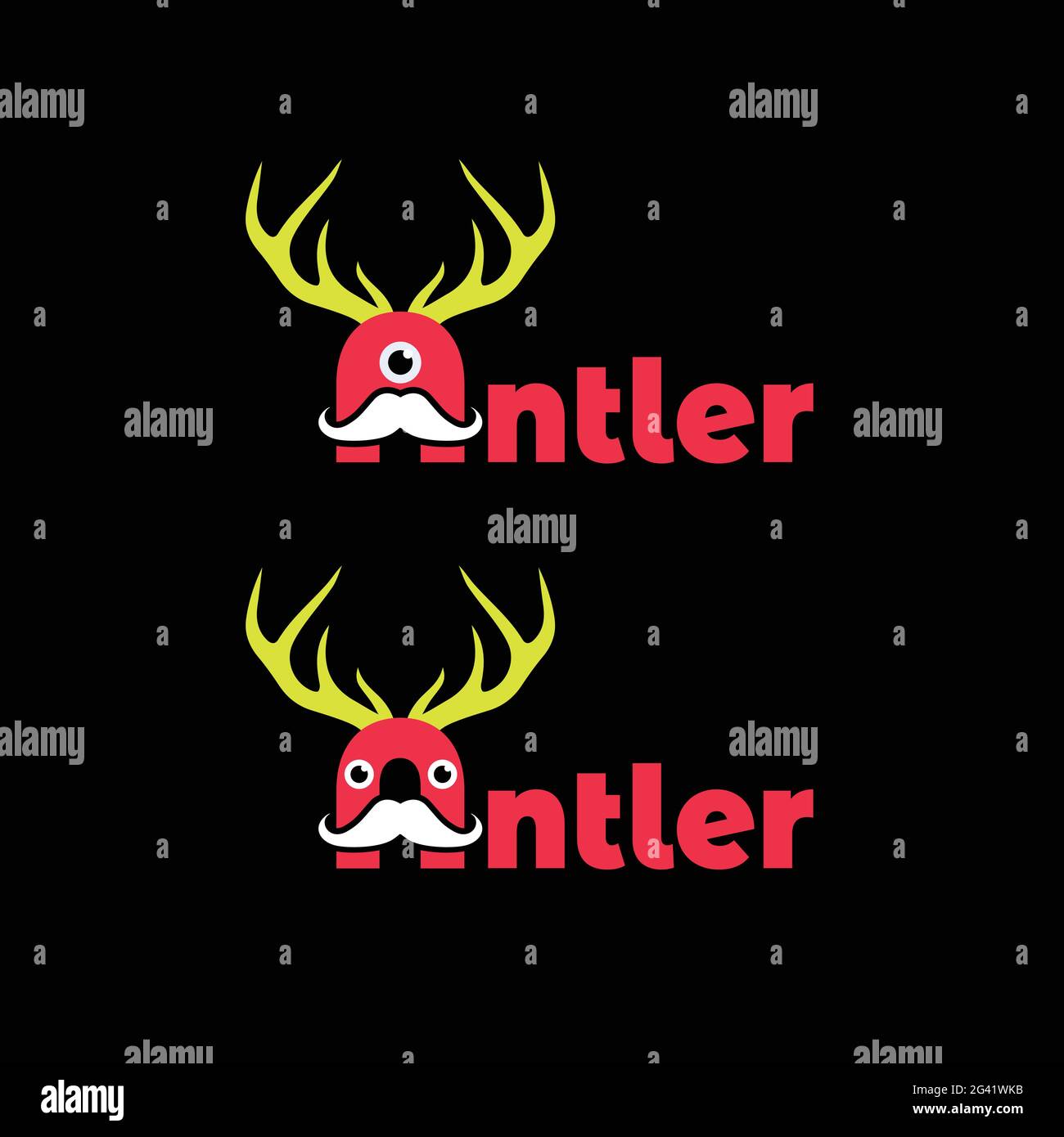 Lettre initiale UNE mascotte d'Antler pour l'aventure Camping extérieur matériel de chasse vêtements entreprise marque classique unique Hipster Retro rustique Vintage logo Illustration de Vecteur