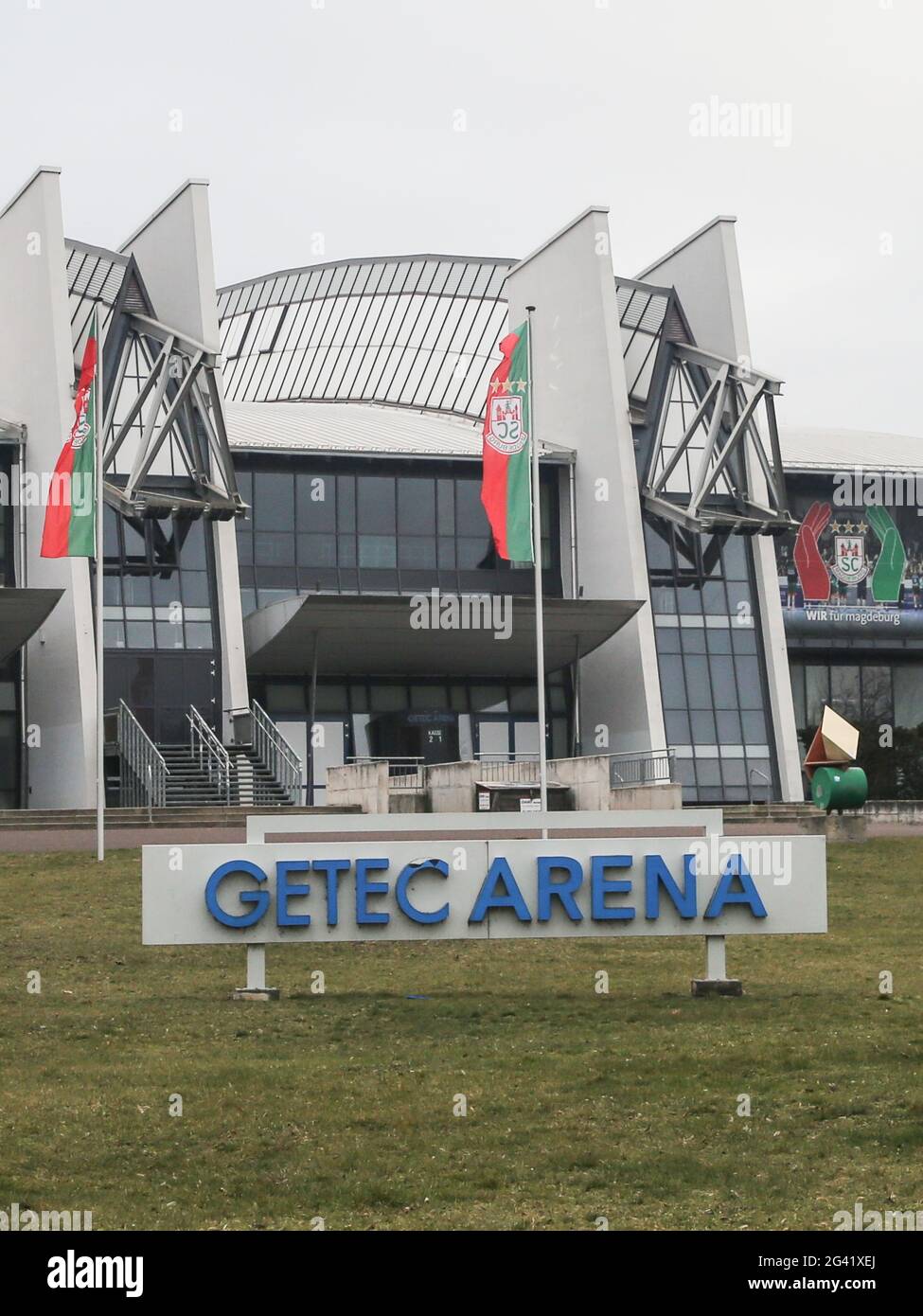 GeTEC Arena Magdeburg en Saxe-Anhalt Banque D'Images