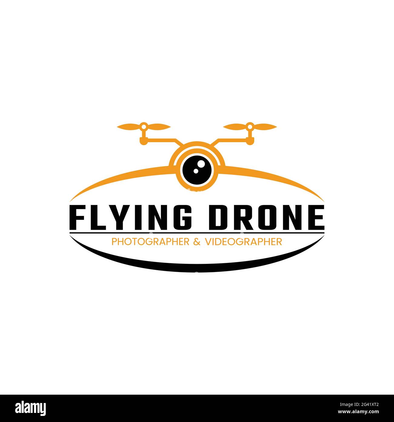 Modèle de conception de logo de Drone volant. Adapté à la photographie vidéographie Multimédia diffusion entreprise Entreprises marque simple Illustration de Vecteur