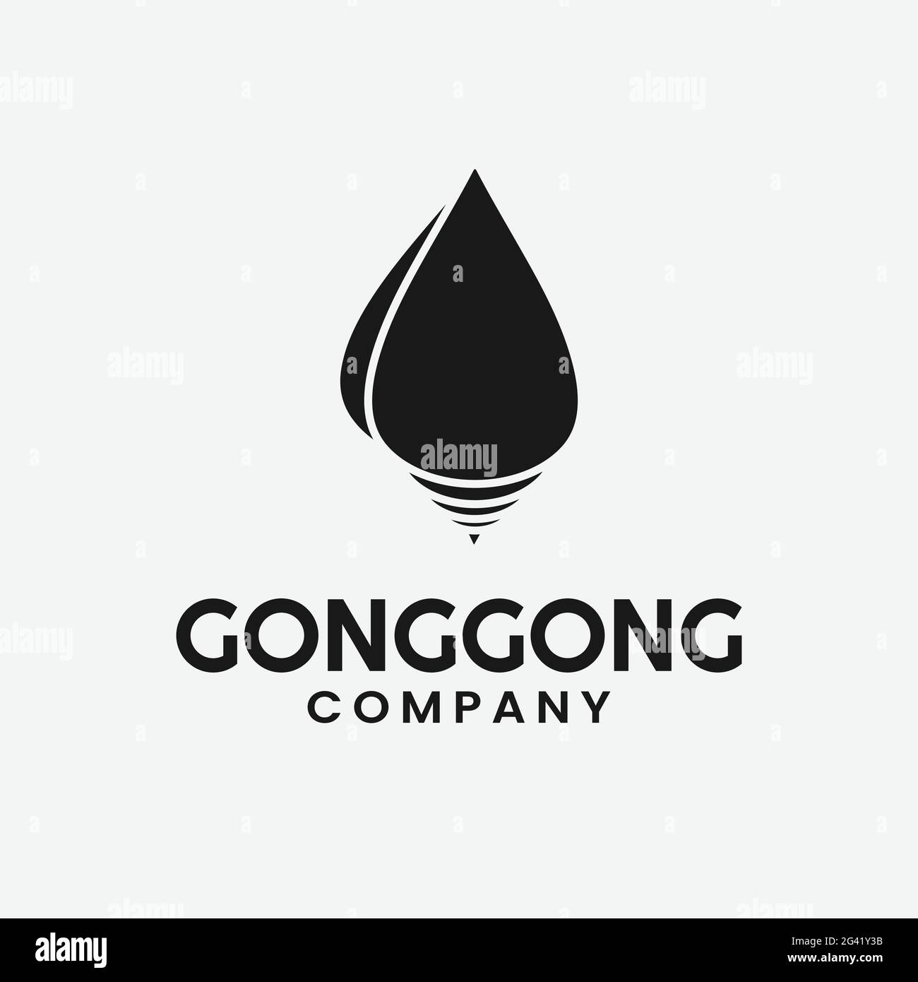 Modèle de conception de logo Snail Shell ou Gonggong. Gonggong est le nom d'un coquillage de mer par le peuple malais indonésien. Design en Black Silhouette Vintage Illustration de Vecteur