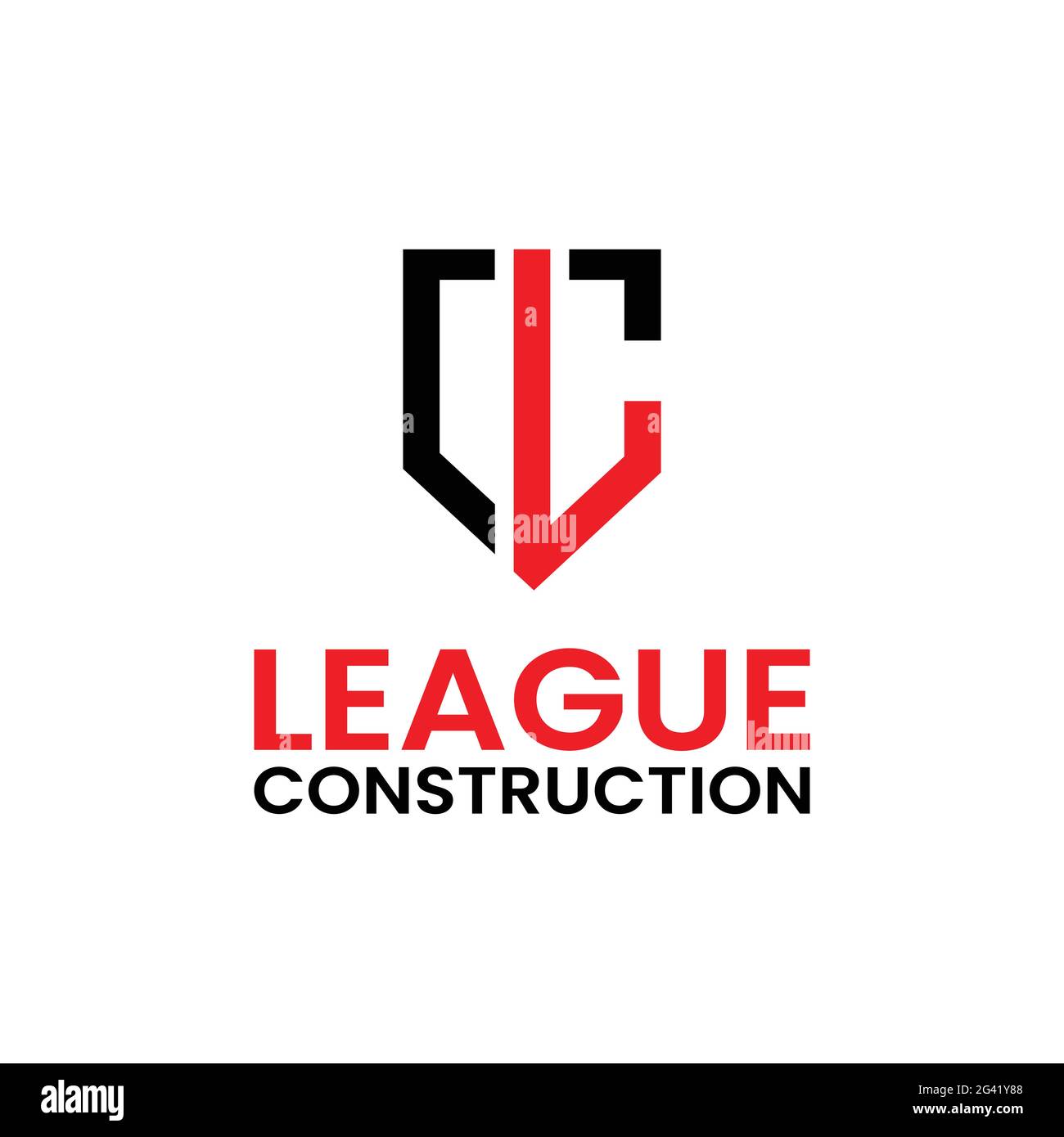 Modèle de conception du logo de protection LC CL initial de la lettre du monogramme. Adapté à General Construction Real Estate Finance Protégez les activités de la société de sécurité Illustration de Vecteur