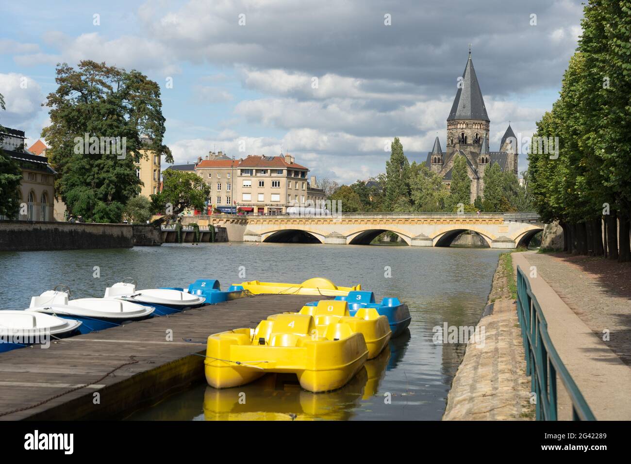 View of Temple Neuf à Metz Lorraine Moselle France Banque D'Images