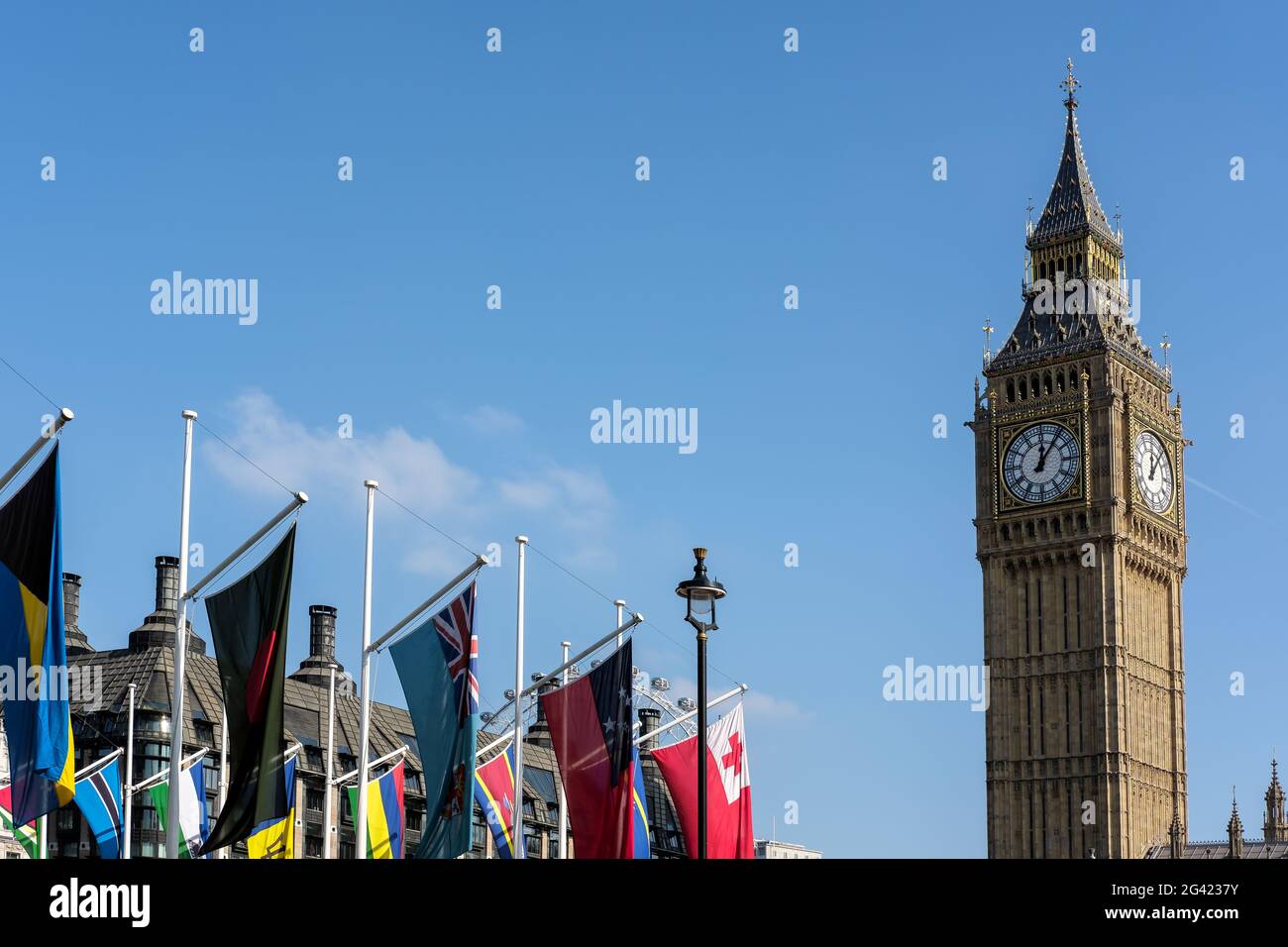 Vue de Big Ben à la place du Parlement Banque D'Images