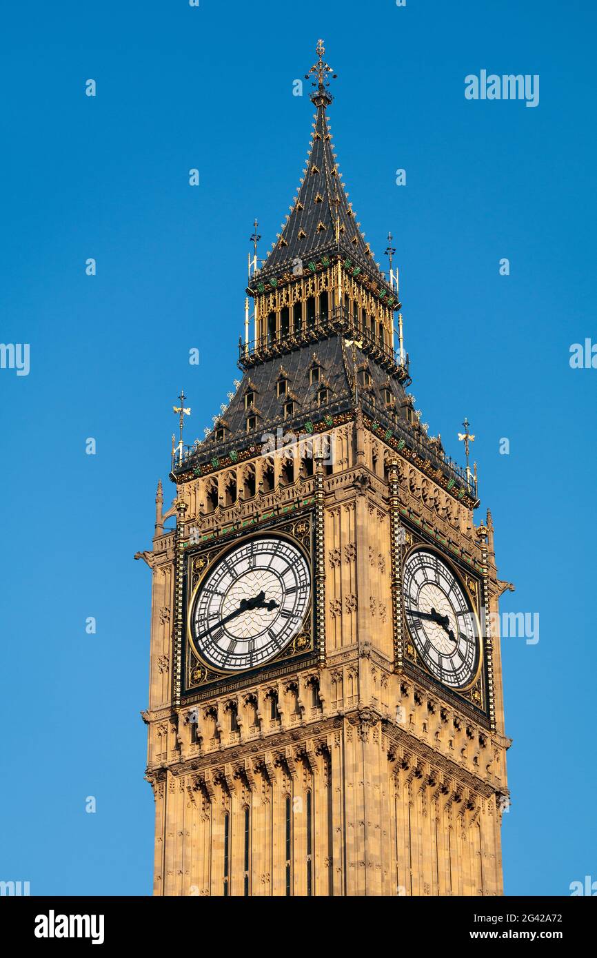 Vue de Big Ben, un jour ensoleillé Banque D'Images