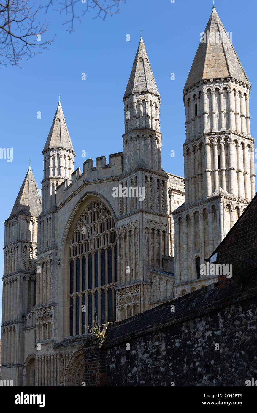 ROCHESTER, KENT/UK - MARS 24 : Vue sur la cathédrale de Rochester le 24 mars 2019 Banque D'Images