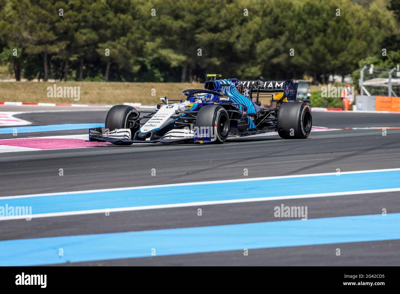 Le Castellet, France. 18 juin 2021. # 6 Nicholas Latifi (CAN, Williams Racing), Grand Prix de France de F1 au circuit Paul Ricard le 18 juin 2021 au Castellet, France. (Photo de HOCH ZWEI) crédit: dpa/Alay Live News Banque D'Images