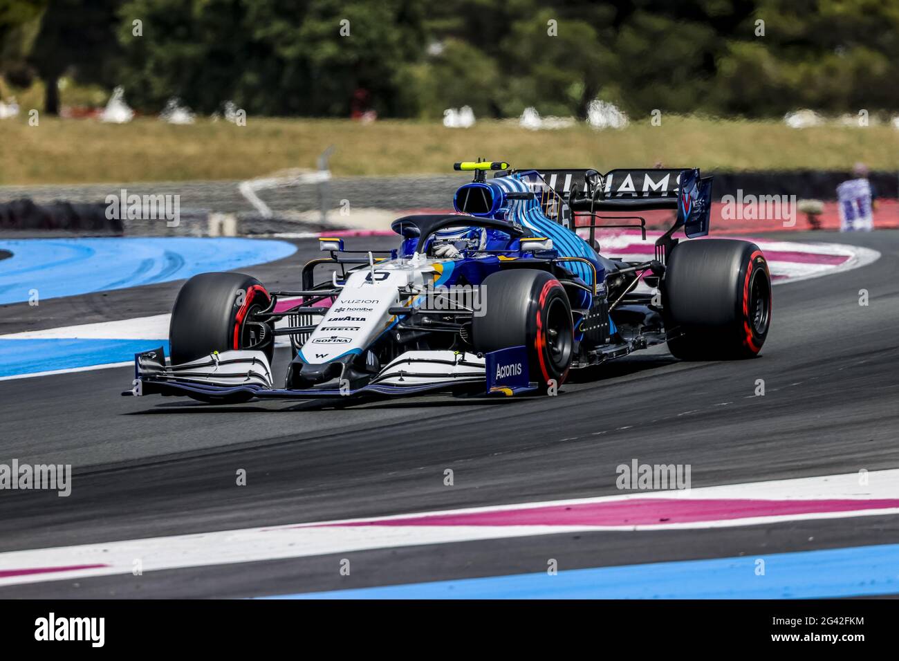 Le Castellet, France. 18 juin 2021. 06 LATIFI Nicholas (CAN), Williams Racing F1 FW43B, action, lors du Grand Prix de France des Émirats de Formule 1 2021, 7e manche du Championnat du monde de Formule 1 de la FIA 2021 du 18 au 20 juin 2021 sur le circuit Paul Ricard, au Castellet, France - photo Marc de Mattia / DPPI / LiveMedia crédit: Agence photo indépendante / Alay Live News Banque D'Images
