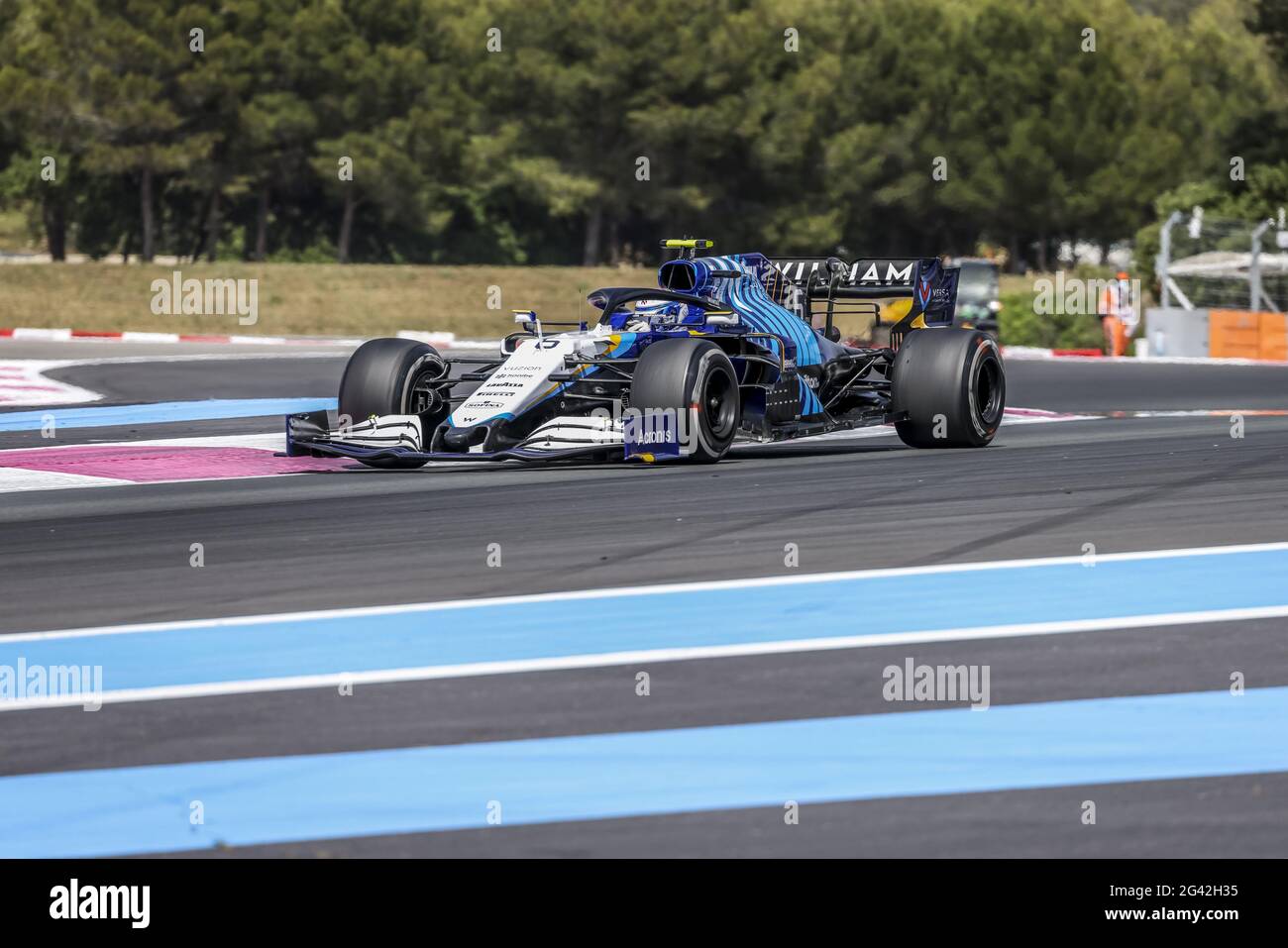 Le Castellet, France. 18 juin 2021. 06 LATIFI Nicholas (CAN), Williams Racing F1 FW43B, action, lors du Grand Prix de France des Émirats de Formule 1 2021, 7e manche du Championnat du monde de Formule 1 de la FIA 2021 du 18 au 20 juin 2021 sur le circuit Paul Ricard, au Castellet, France - photo Marc de Mattia / DPPI / LiveMedia crédit: Agence photo indépendante / Alay Live News Banque D'Images