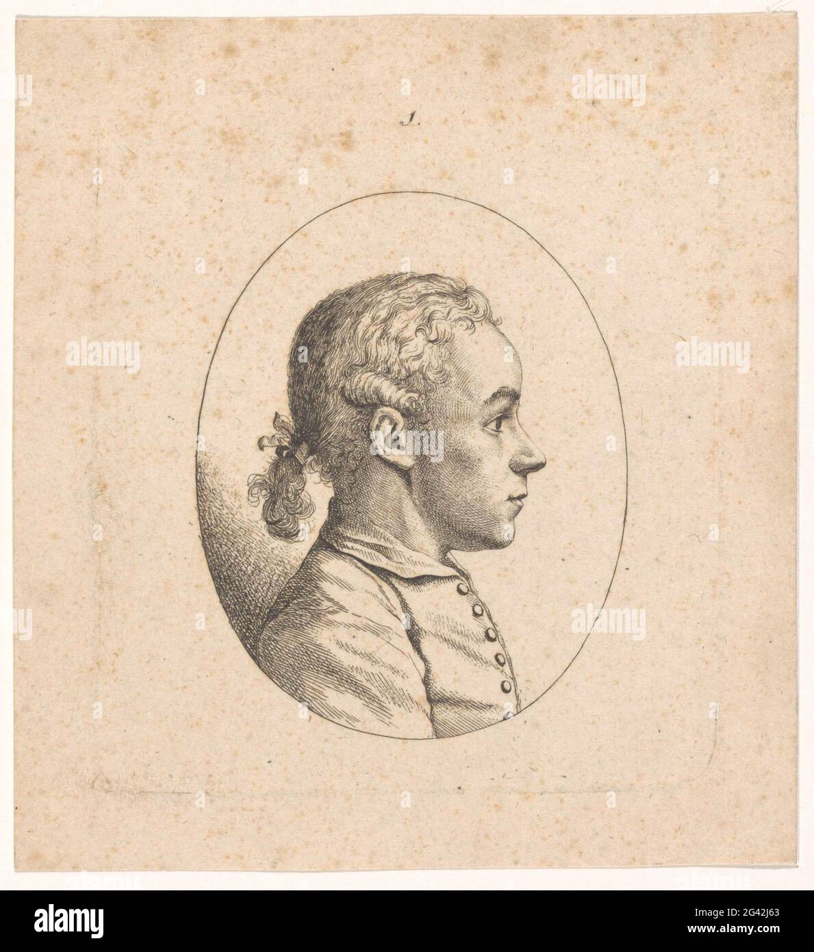 Portrait de Pierre im Baumgarten, et de profil à droite. . Banque D'Images
