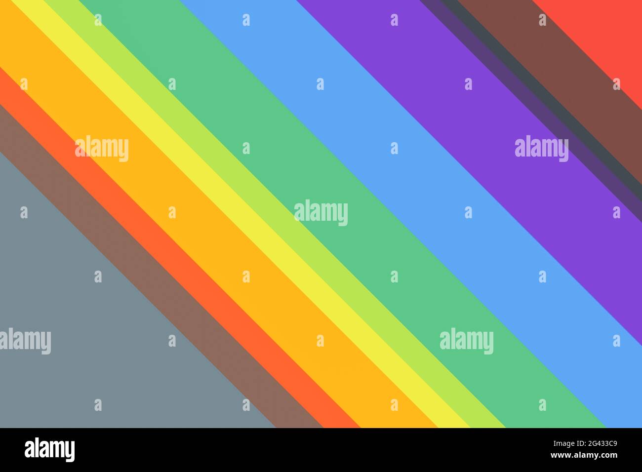 Résumé coloré Rainbow dégradé fond dessiné à la main Banque D'Images