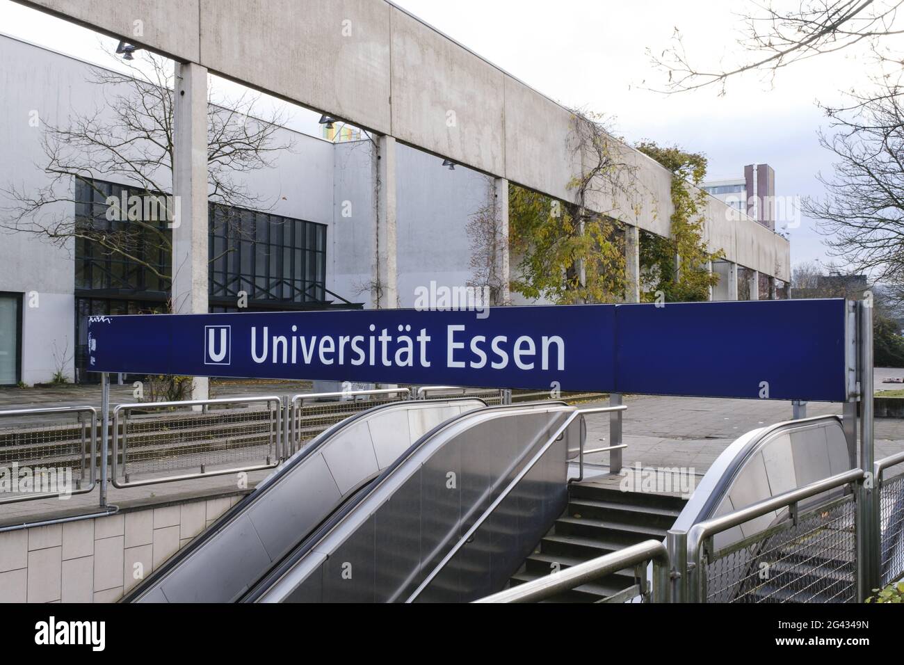 Station de métro University Essen, Essen, région de la Ruhr, Rhénanie-du-Nord-Westphalie, Allemagne Banque D'Images
