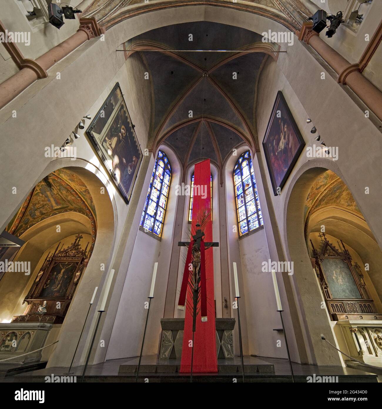 St Maria à Lyskirchen, grande église romane dans la vieille ville, Cologne, Allemagne, Europe Banque D'Images