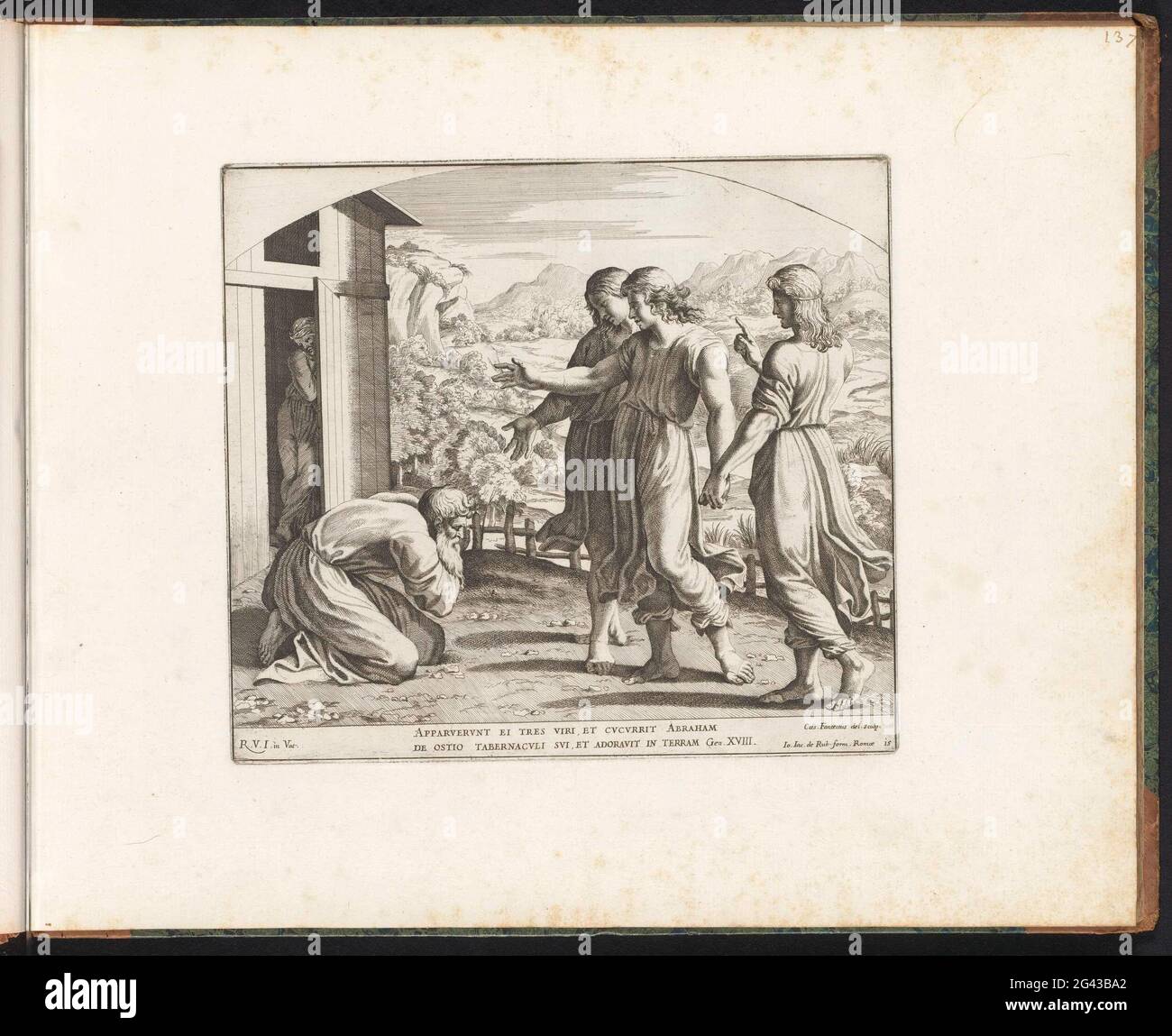 Abraham et les trois anges; peintures dans la Loggia de Rafael; Imagins