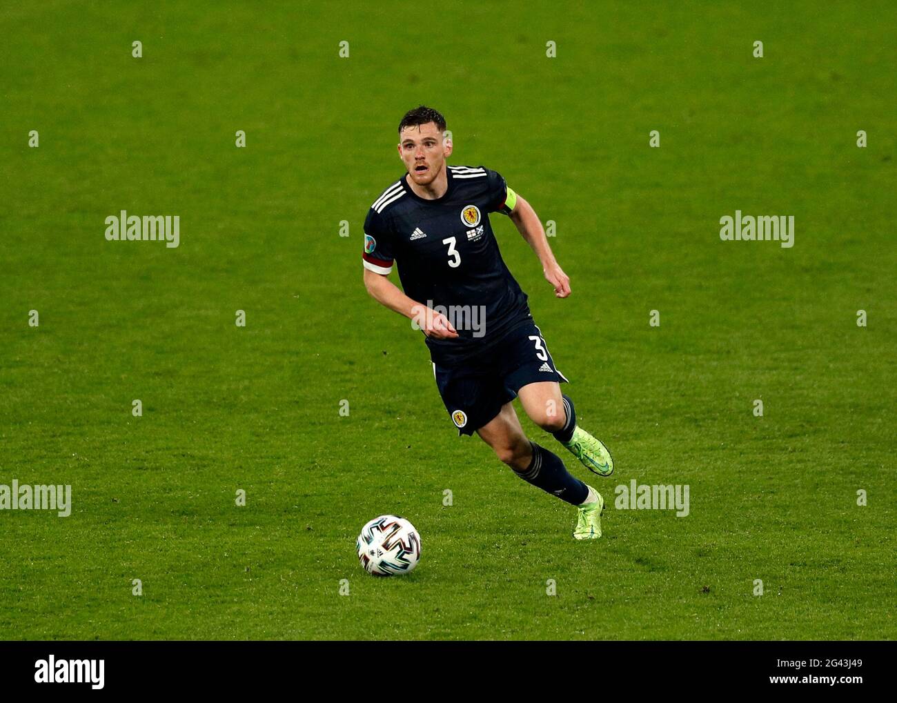 Stade Wembley, Londres, Royaume-Uni. 18 juin 2021. Championnats d'Europe de football 2021, Angleterre contre Écosse; Andrew Robertson of Scotland crédit: Action plus Sports/Alay Live News Banque D'Images