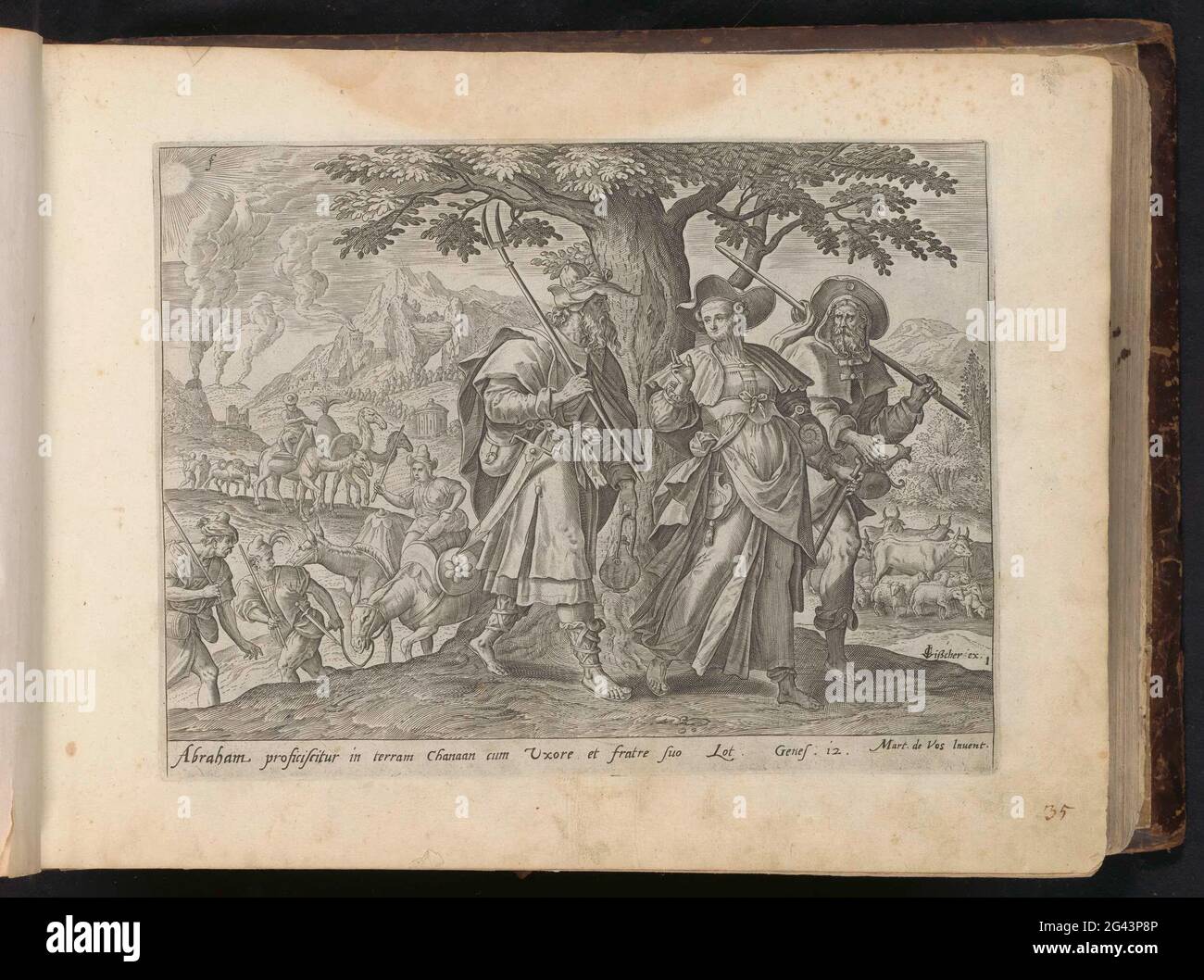 Abraham et Lot partent pour Canaan; Gheschiesis d'Abraham; Histoire d'Abraham; Den Grooten