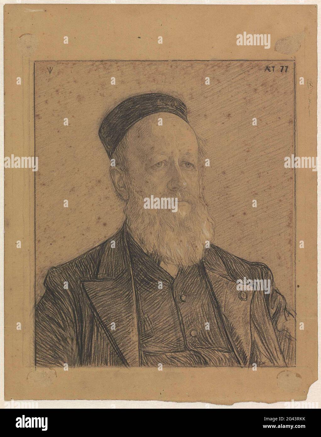 Portrait de P.J. Veth, vieux de 77 ans. . Banque D'Images