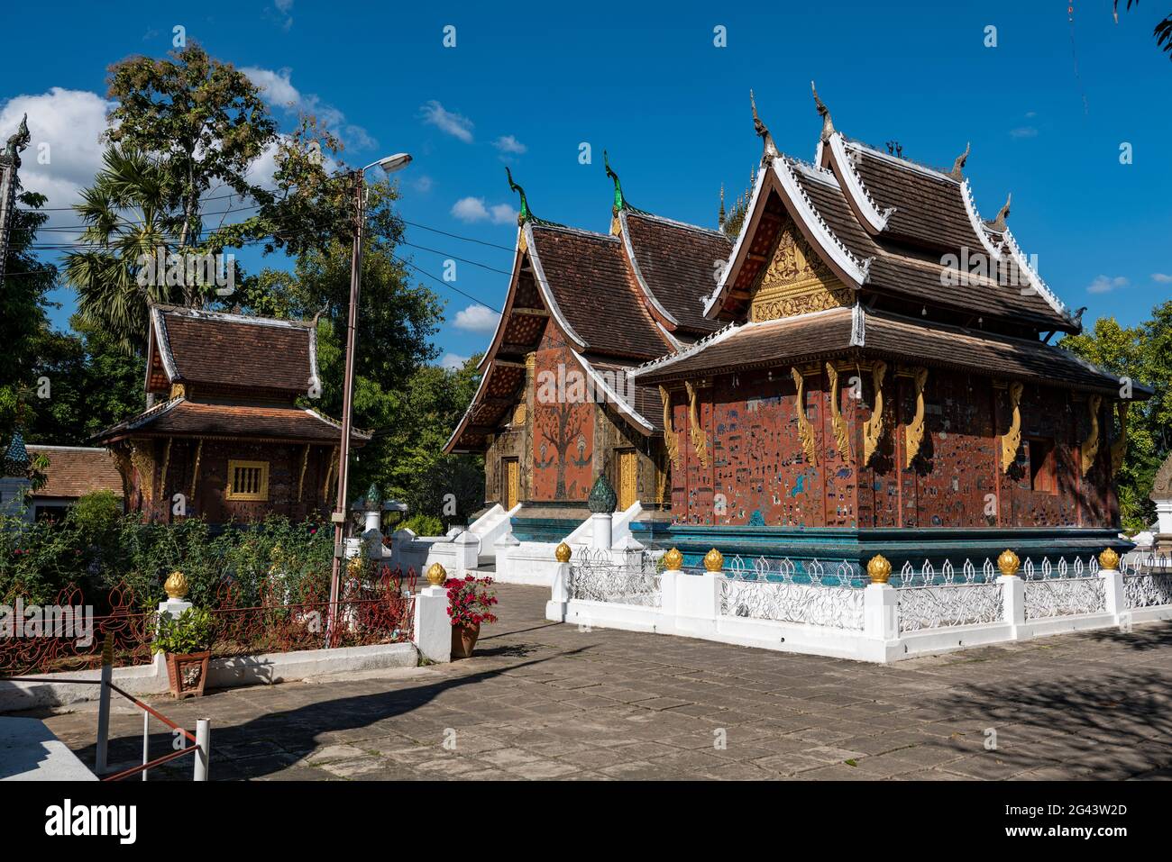 Temple bouddhiste Wat Xieng Thong (Temple de la ville dorée), Luang Prabang, province de Luang Prabang, Laos, Asie Banque D'Images