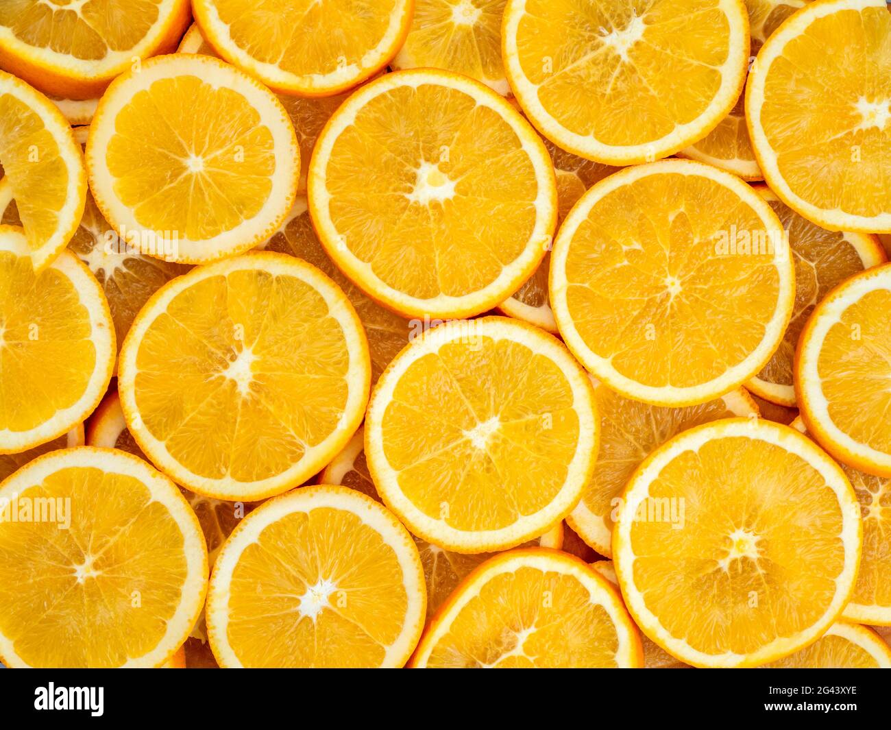 Cadre complet de tranches d'orange Banque D'Images