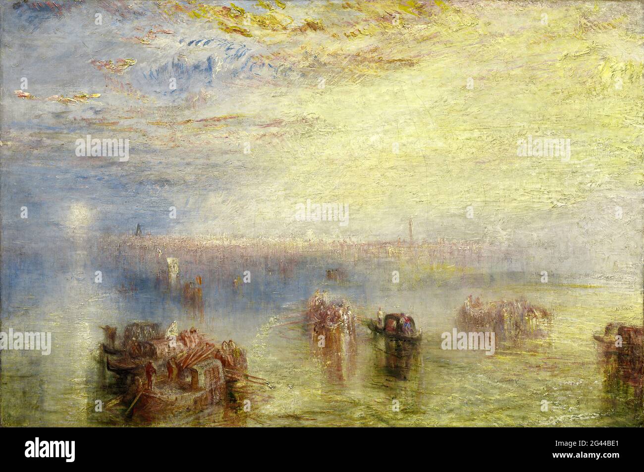 Joseph Malbord William Turner - approche de Venise Banque D'Images
