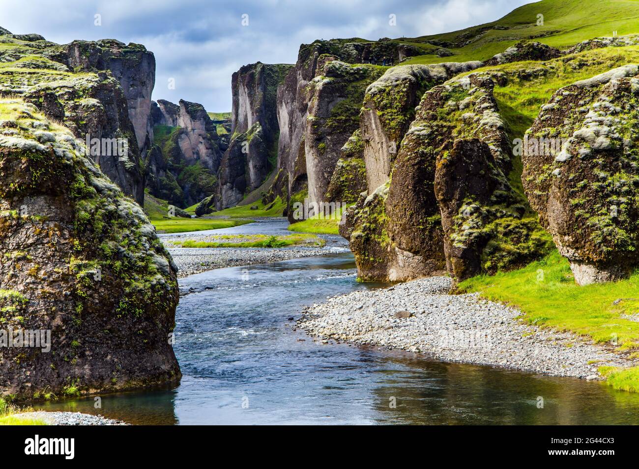 Le début du canyon Fyadrarglyufur Banque D'Images