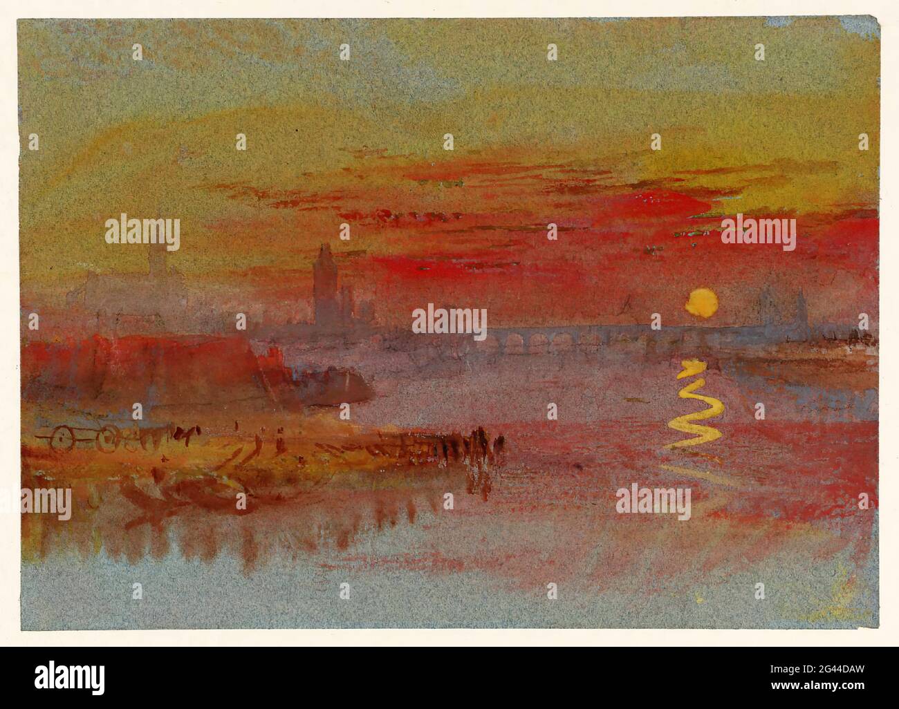 Joseph Mallord William Turner - le coucher de soleil de Scarlet Photo Stock  - Alamy