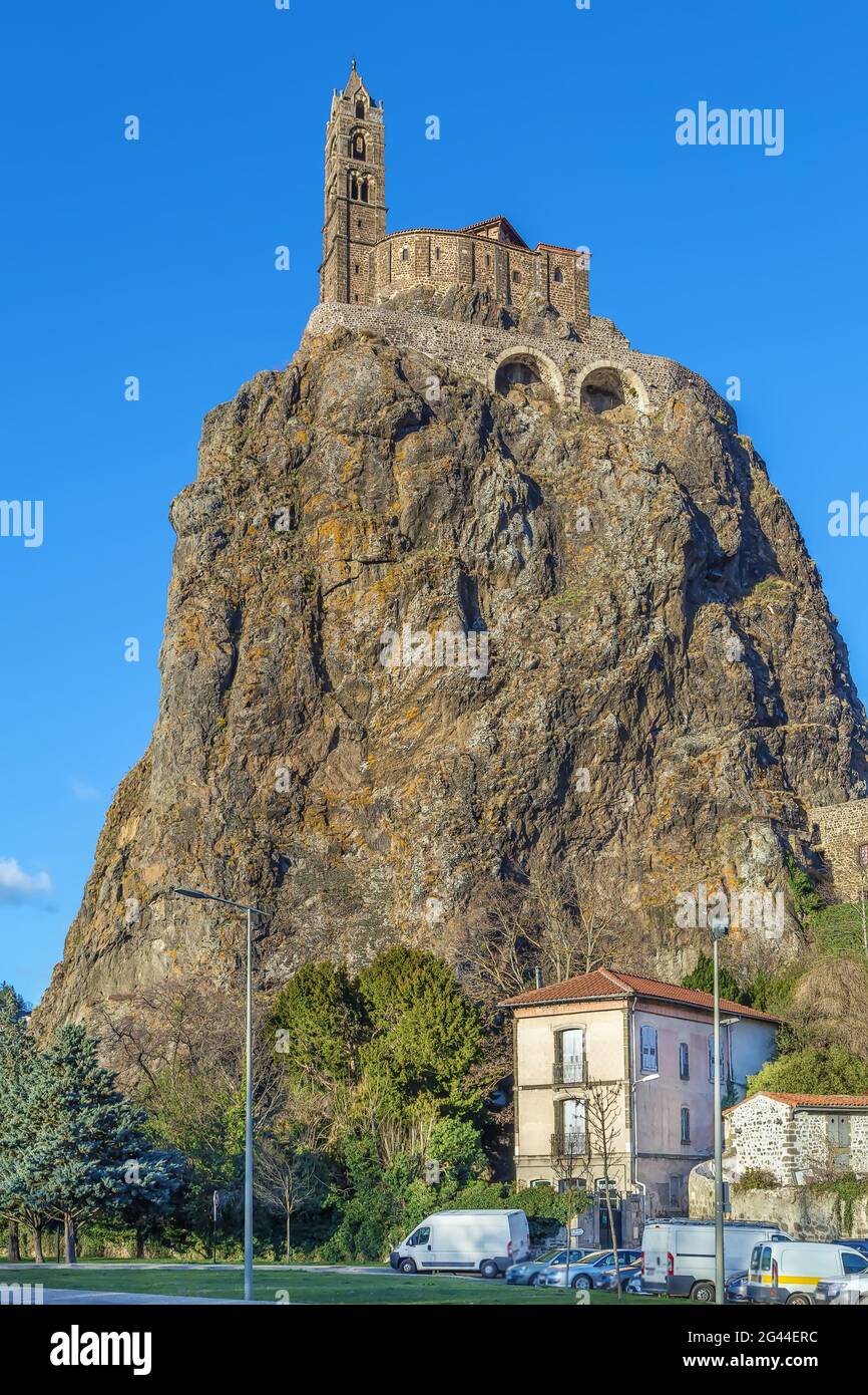 Saint Michel d'Aiguilhe, le Puy-en-Velay, France Banque D'Images