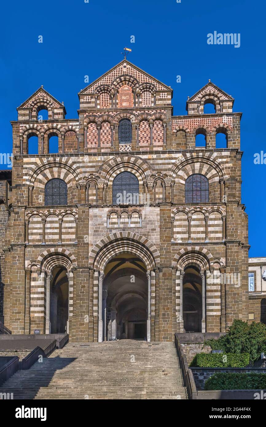 Cathédrale du Puy, France Banque D'Images