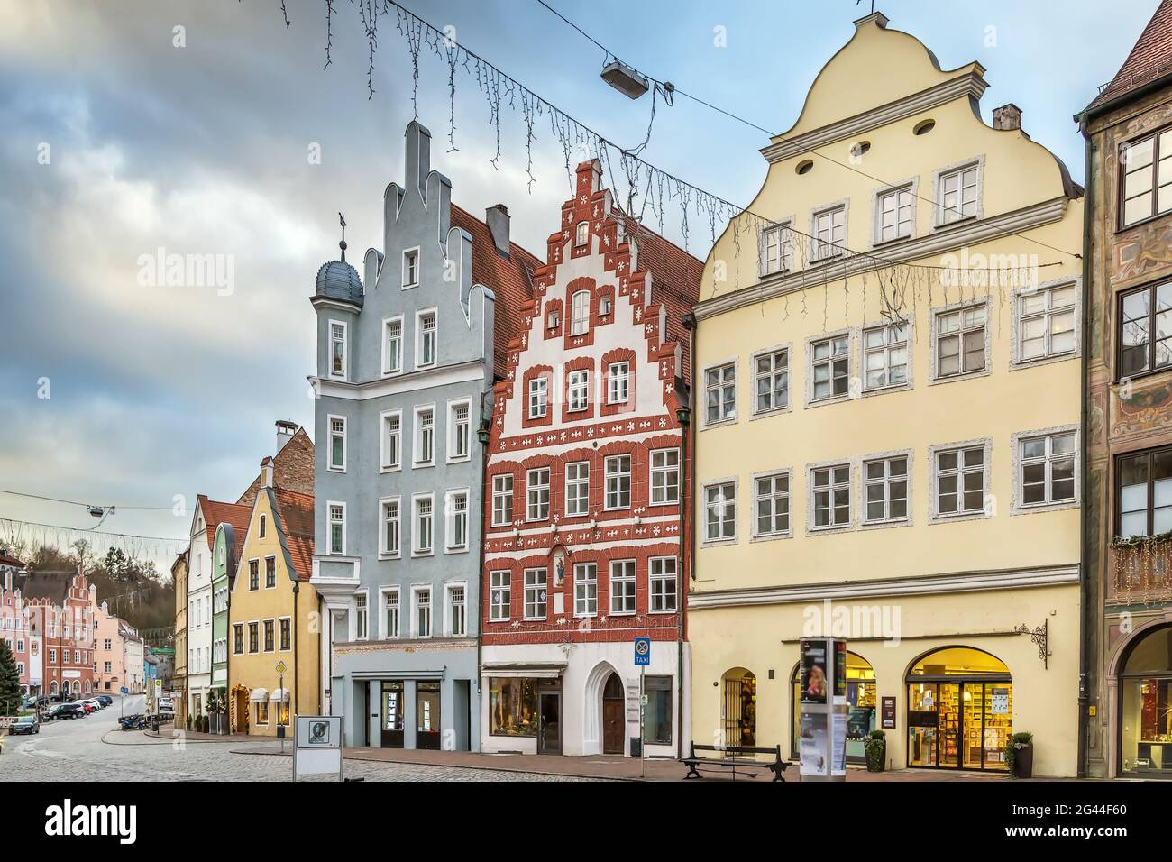 Rue Altstadt à Landshut, Allemagne Banque D'Images