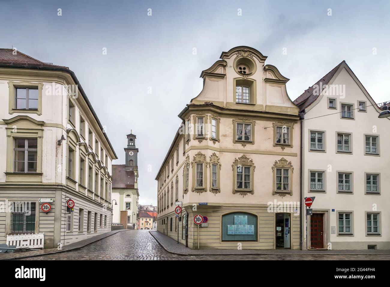 Rue à Eichstatt, Allemagne Banque D'Images