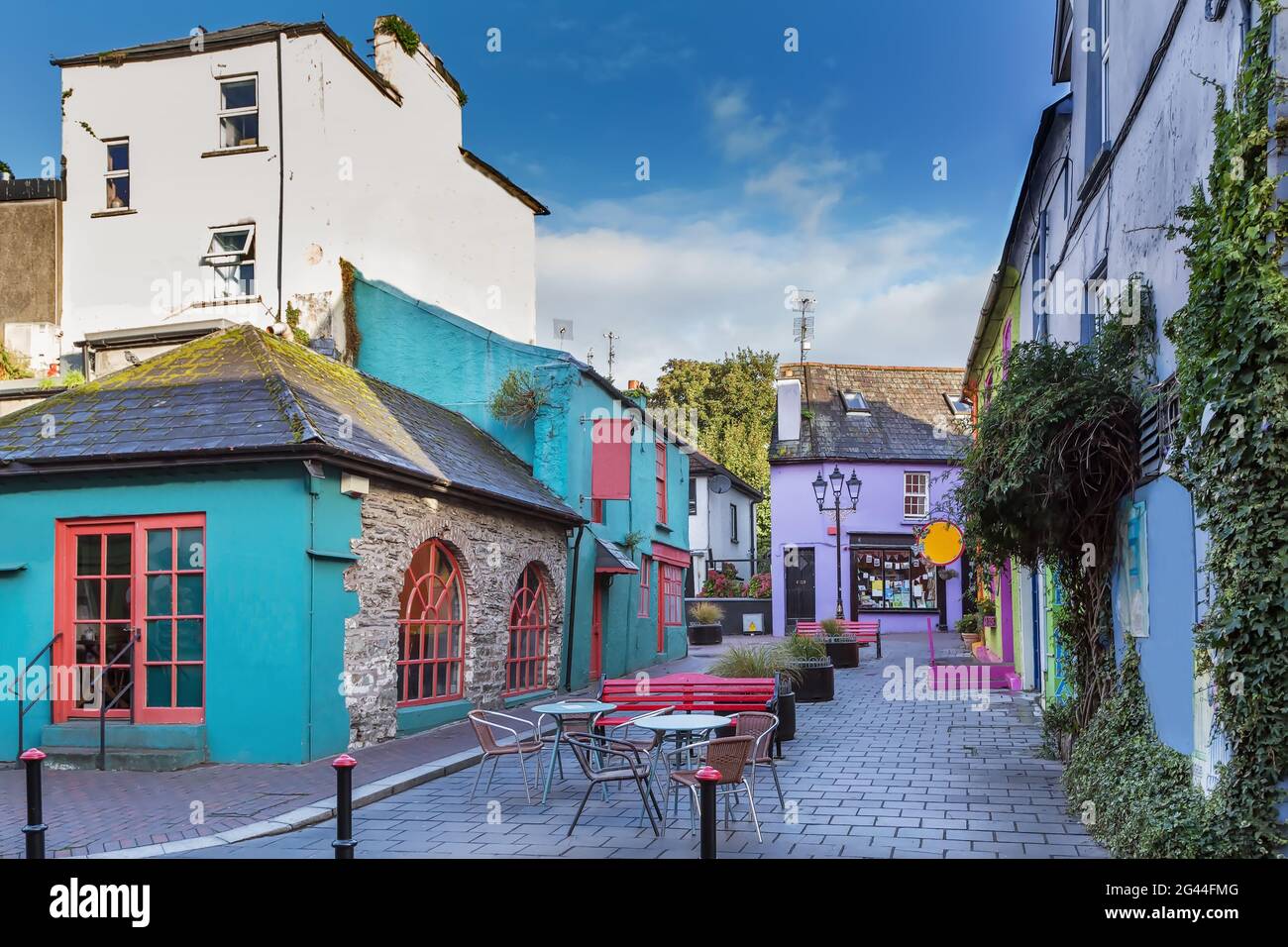 Rue à Kinsale, Irlande Banque D'Images