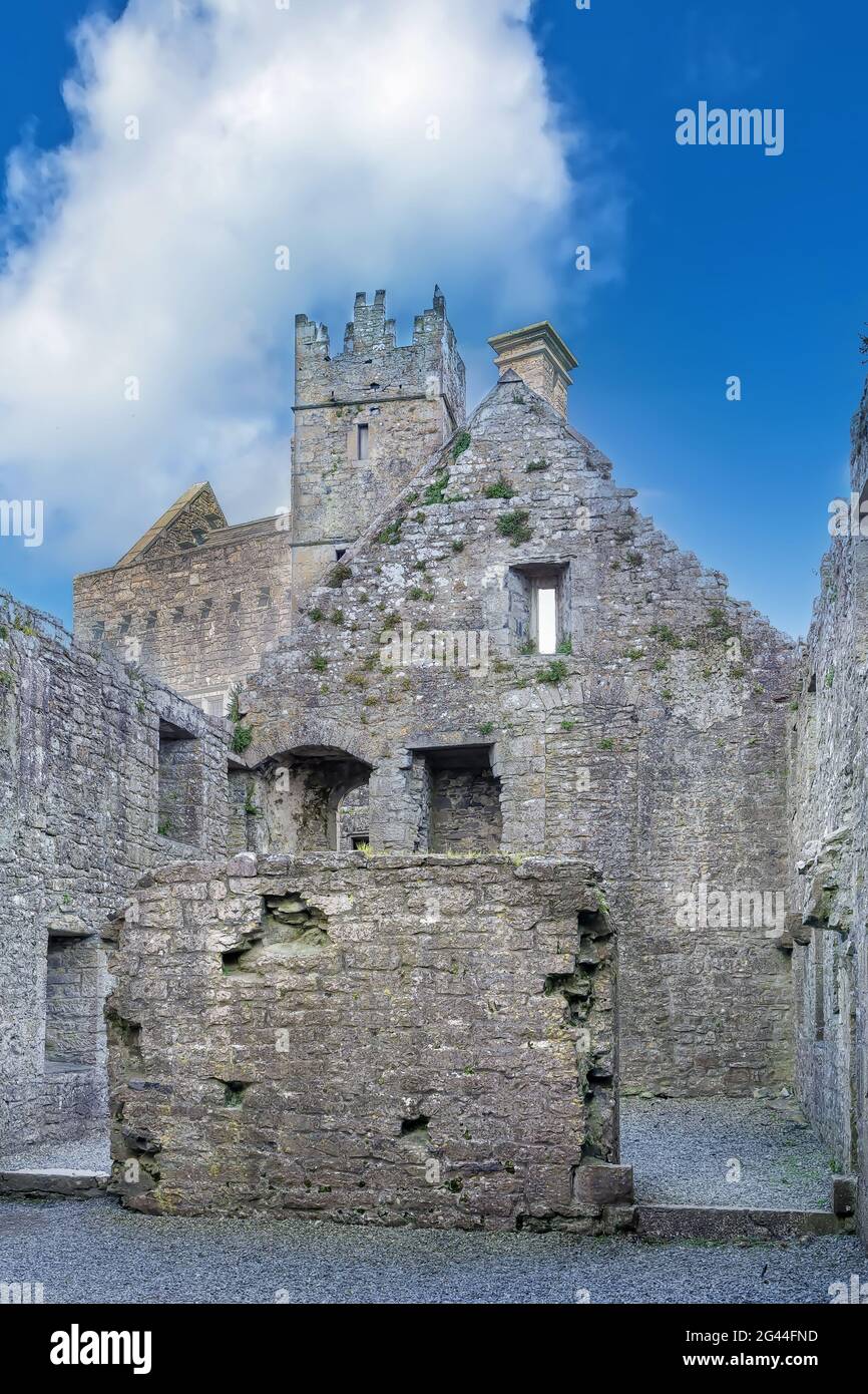 Ross Errilly Friary, Irlande Banque D'Images