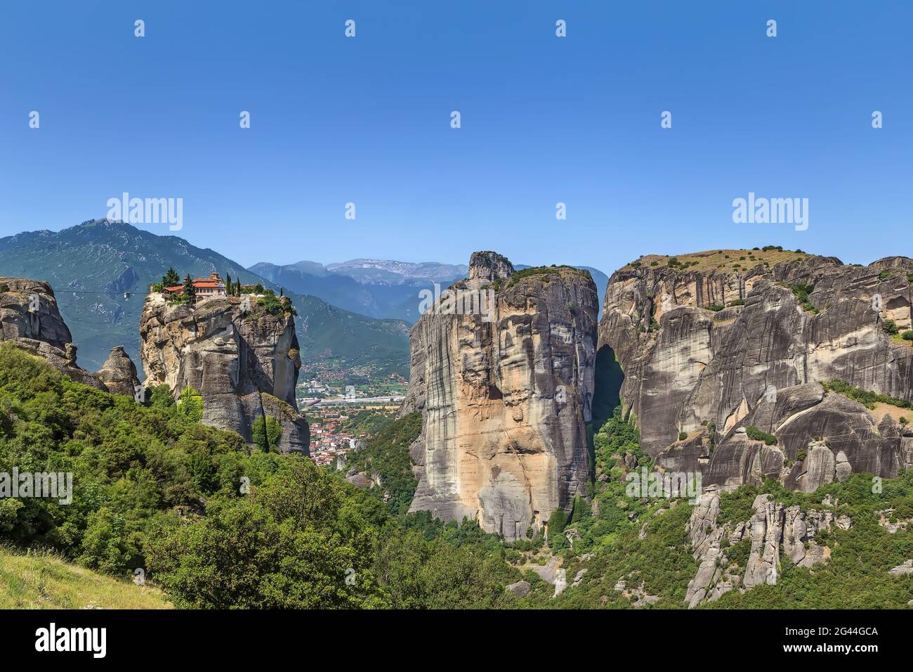 Monastère de la Sainte Trinité, Météores, Grèce Banque D'Images
