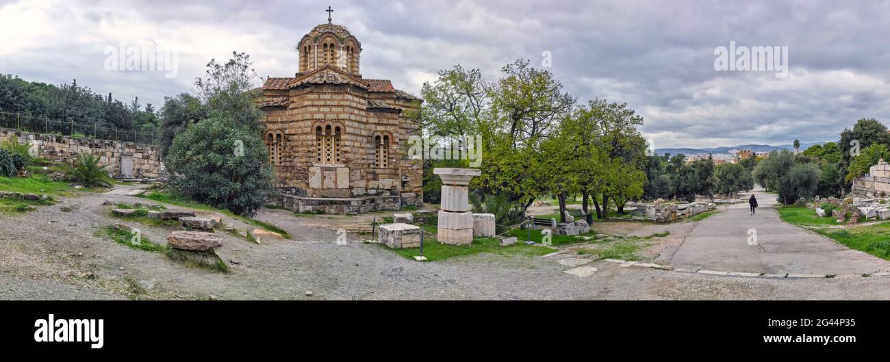 Église des Saints Apôtres de l'ancienne Agora, Athènes, Grèce Banque D'Images