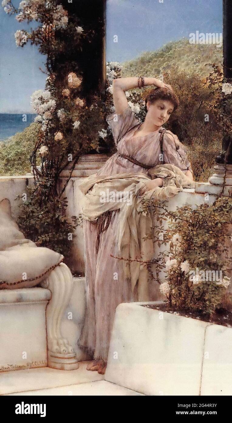 Lawrence Alma Tadema (1836-1912) - Thou Rose All Roses Banque D'Images