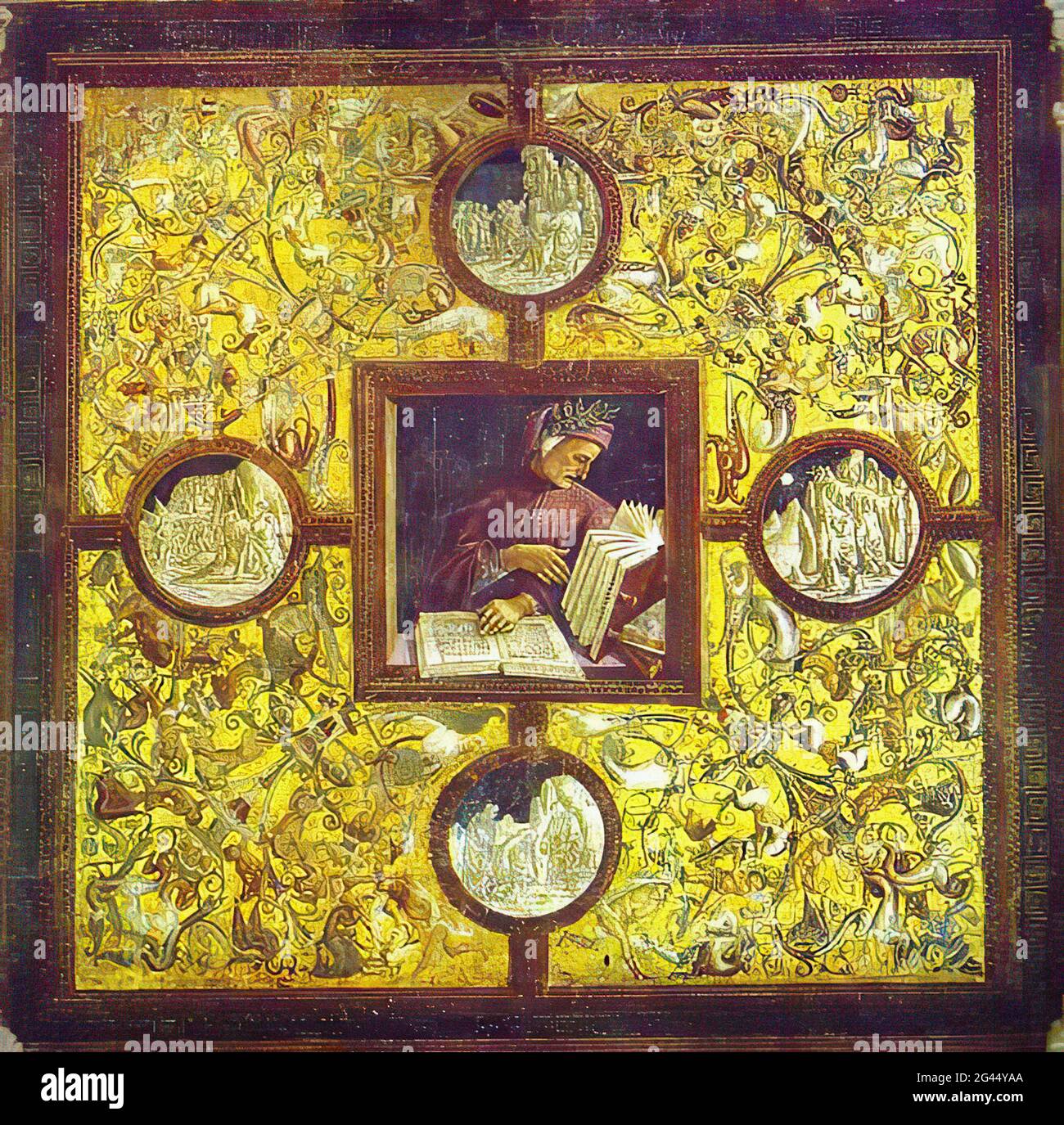 Luca Signorelli - Dante avec des scènes Divine Comedy 1502 Banque D'Images