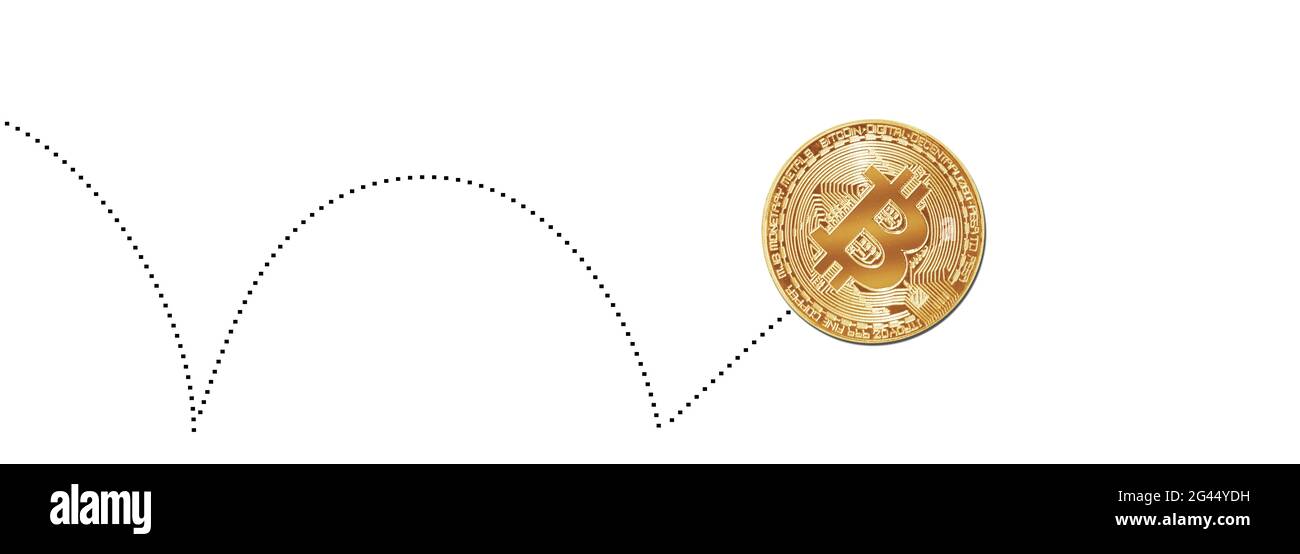 Bitcoin physique. Monnaie virtuelle crypto. Technologie blockchain. Banque D'Images