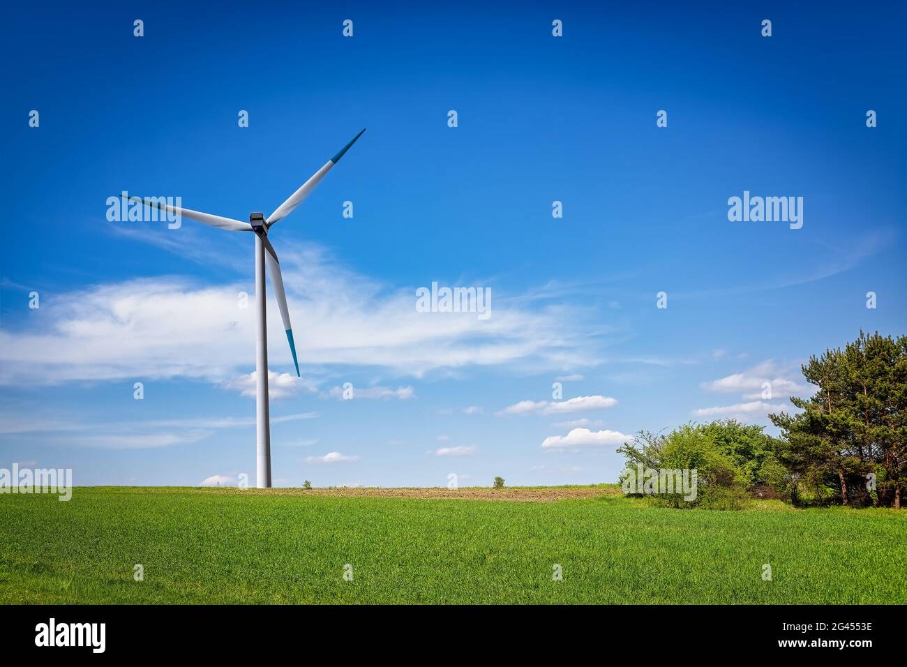 L'énergie éolienne propre Banque D'Images