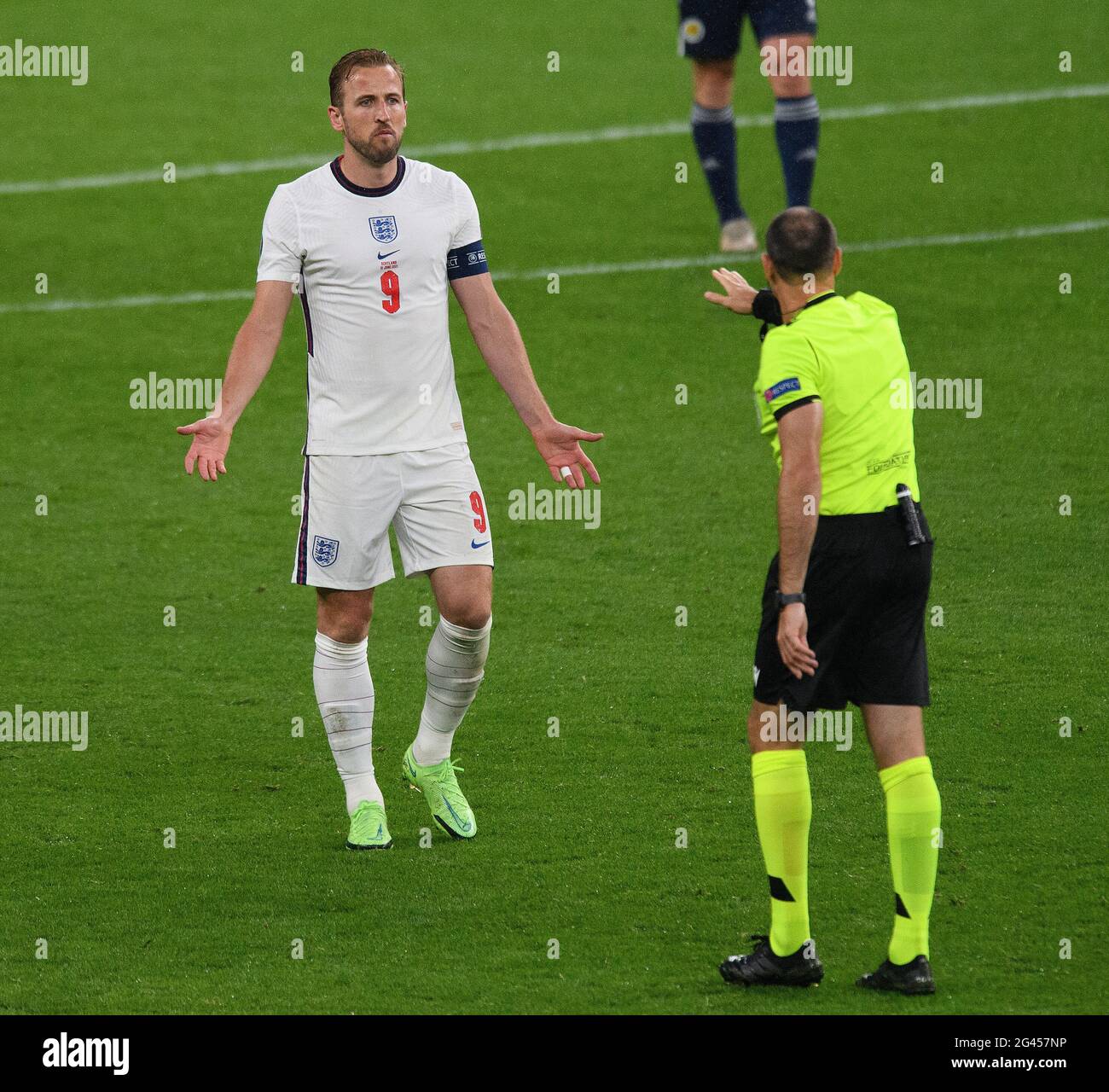 18 juin 2021 - Angleterre contre Ecosse - UEFA Euro 2020 Group D Match - Wembley - Londres Harry Kane d'Angleterre pendant le match de l'Euro 2020 contre l'Ecosse. Crédit photo : © Mark pain / Alamy Live News Banque D'Images