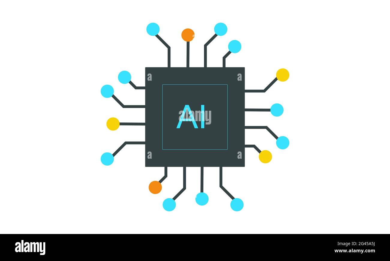 Intelligence artificielle ai image vectorielle d'icône Illustration de Vecteur
