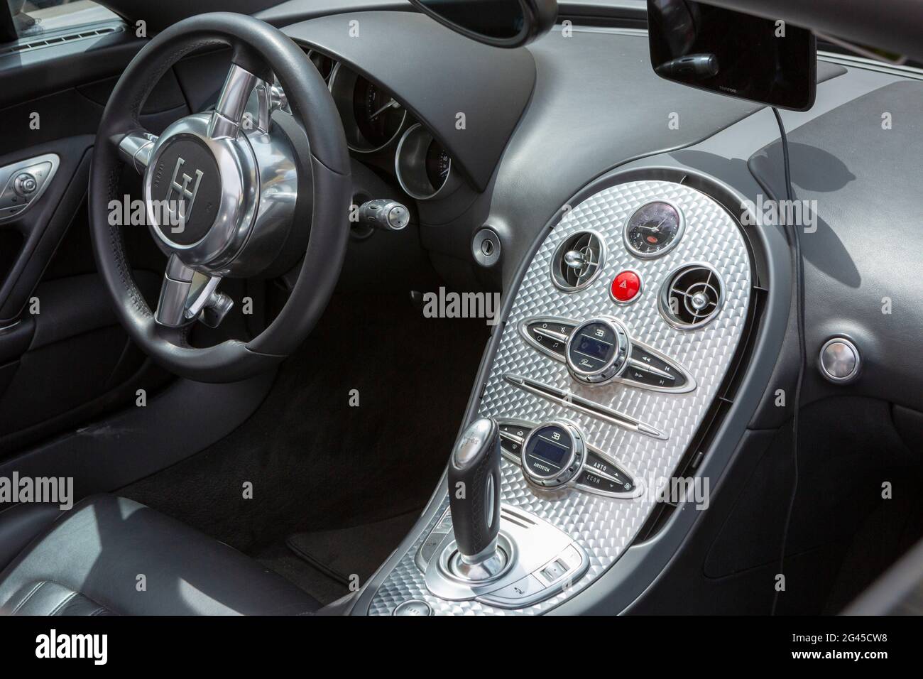 Tableau de bord Bugatti Chiron Banque D'Images