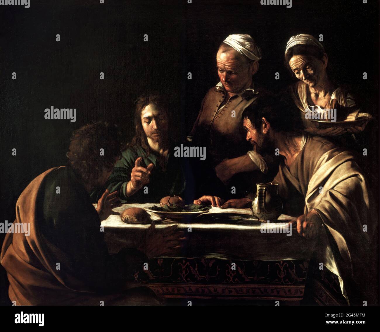 Michel-Ange Merisi da Caravaggio - le souper à emmaus 01 Banque D'Images
