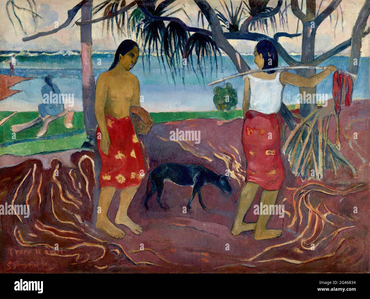 Paul Gauguin - je raro te oviri sous le pandanus 01 Banque D'Images