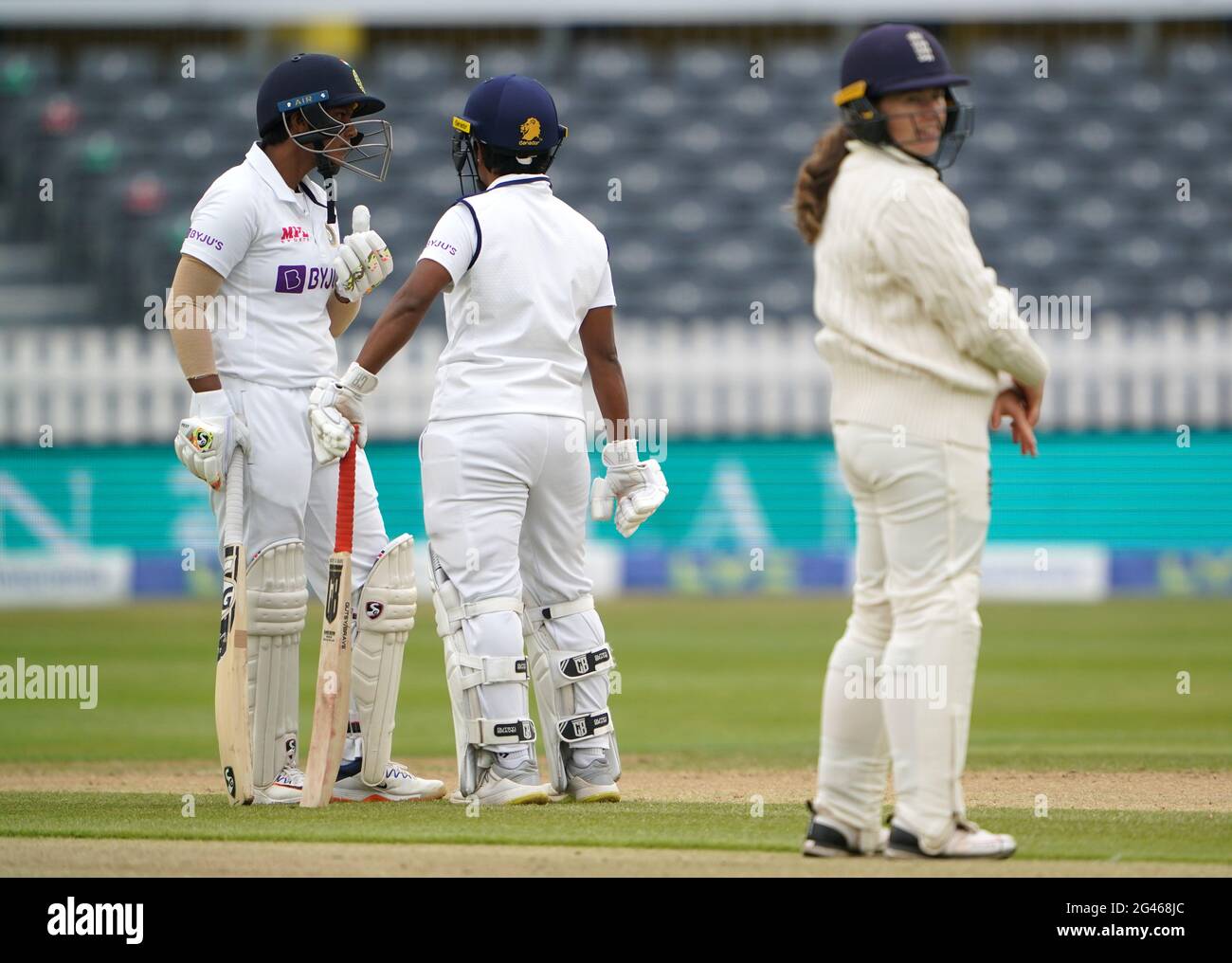 Punam Raut en Inde pendant le quatrième jour du match international de test des femmes au terrain du comté de Bristol. Date de la photo: Samedi 19 juin 2021. Banque D'Images
