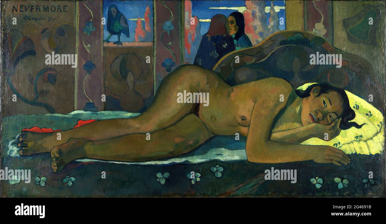 Paul Gauguin - Nevermore Banque D'Images Paul Gauguin - Nevermore Banque D'Images