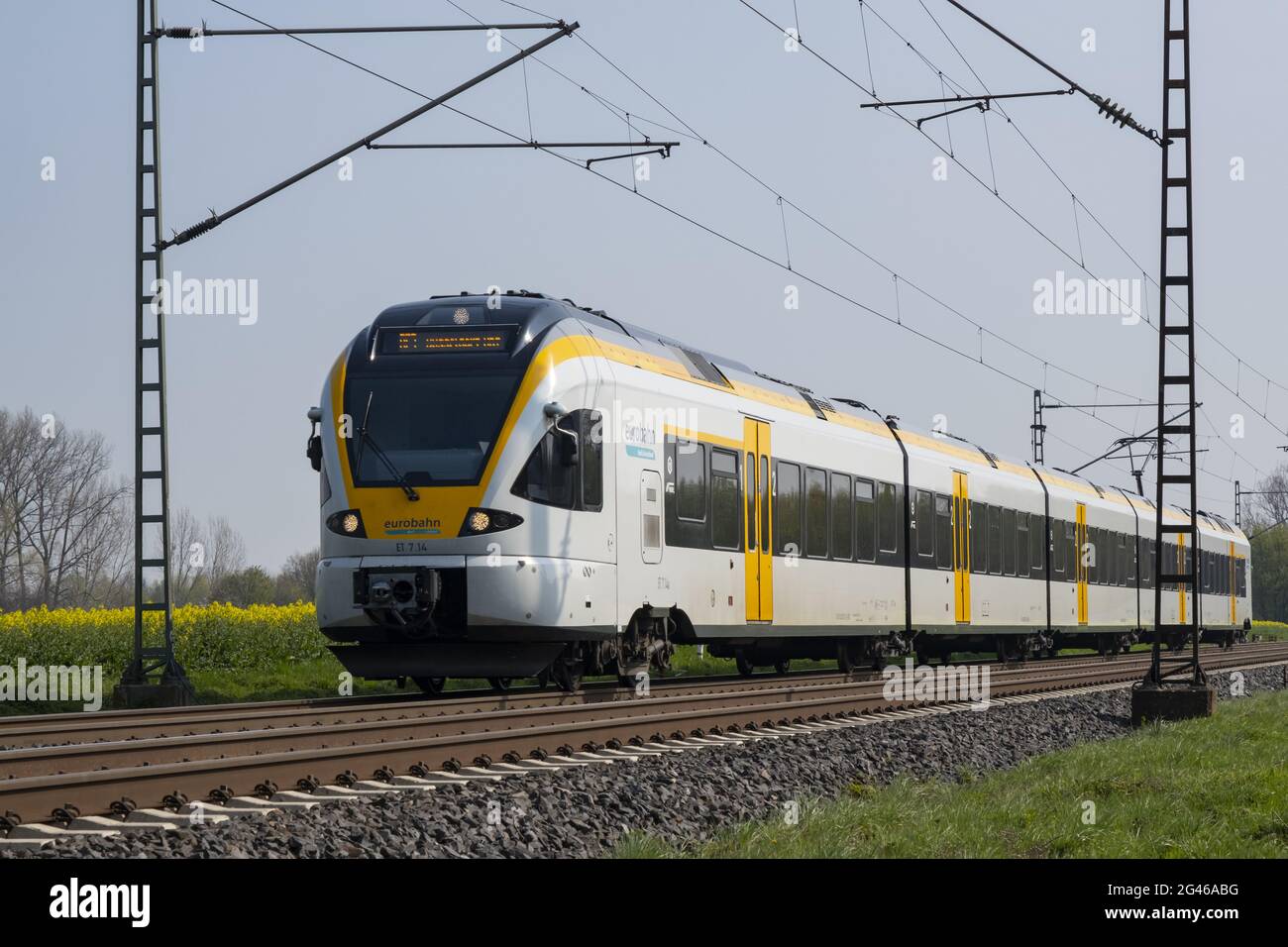 Trafic local Eurobahn, Rhénanie-du-Nord-Westphalie, Allemagne, Europe Banque D'Images