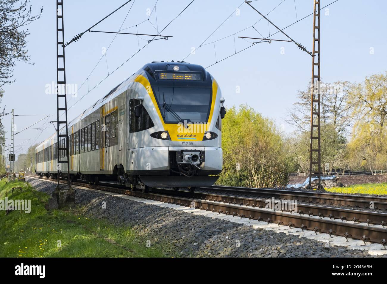 Trafic local Eurobahn, Rhénanie-du-Nord-Westphalie, Allemagne, Europe Banque D'Images